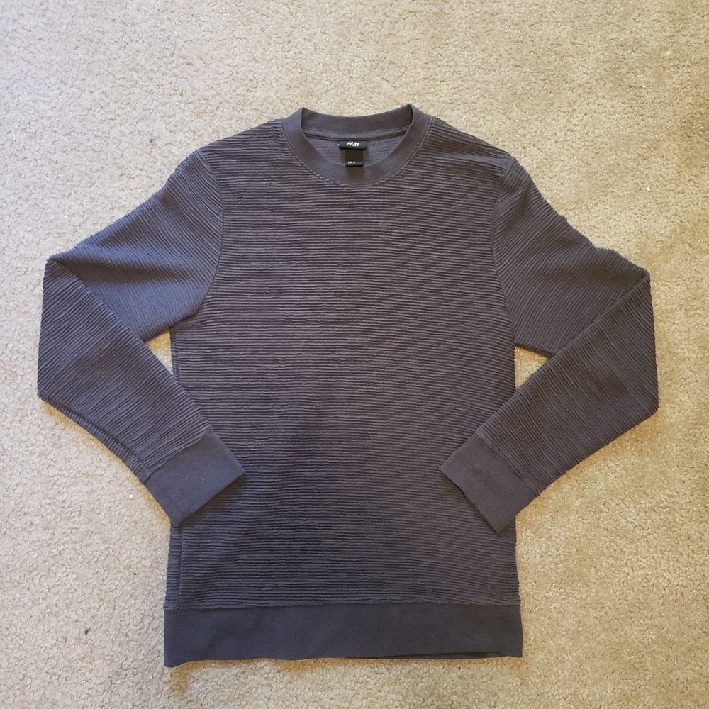 Gray Sweatshirt H&M | XS | Textured Lines